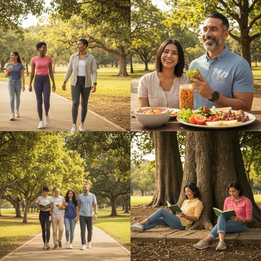 Diverse group of people in peaceful wellness activities